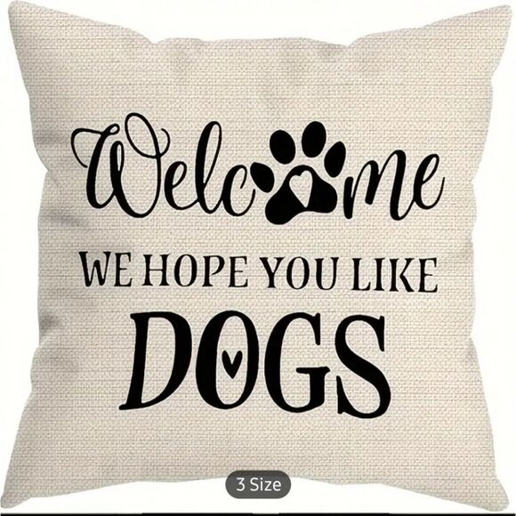 Dog Quote Pillow Cover Decor - Picture 1 of 3